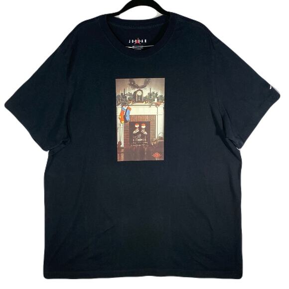 JORDAN Jumpman AJ85 ”Chimney” Black Tee Mens Size 2XL - Picture 1 of 8